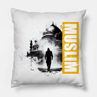 Muslim - Journey to the Mosque - Artwork Pillow