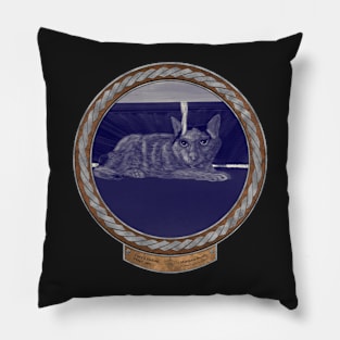 Lucy&#39;s Hiding Place (frame silver celtic rope silver rim) Pillow