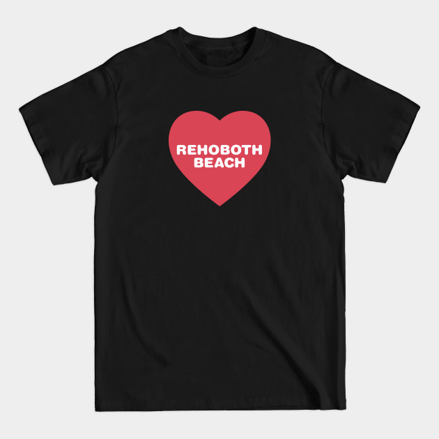 Discover Rehoboth Beach Red Heart in Bold Font - Rehoboth Beach - T-Shirt