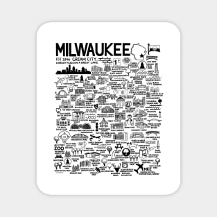 Milwaukee Map Magnet