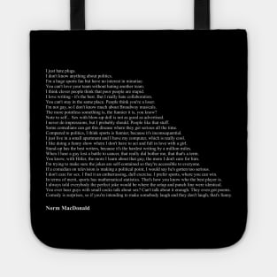 Norm MacDonald Quotes Tote