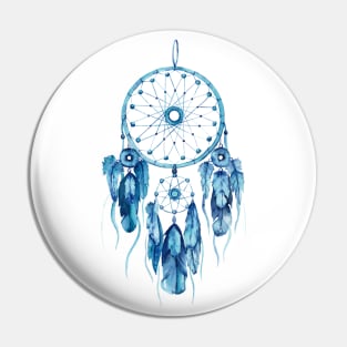 Blue dreamcatcher painting Pin