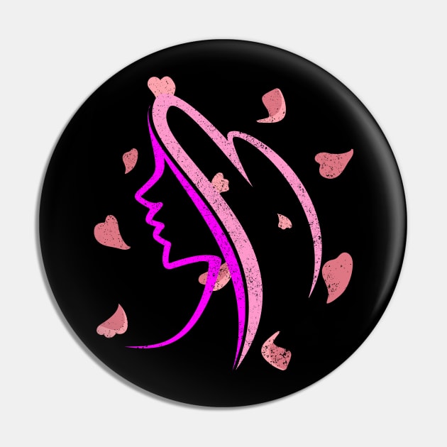 Hot Pink Girl Pin by Artistic Design