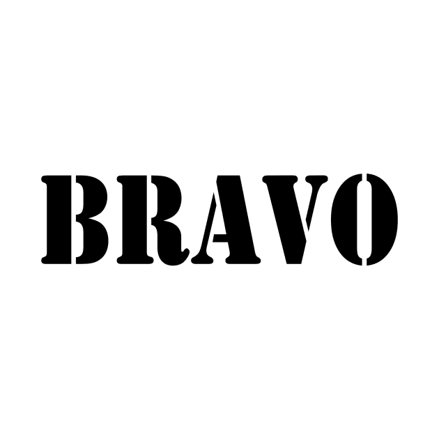 Bravo in black font, military style by Ghostmooner