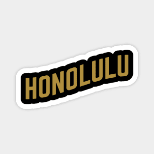 Honolulu City Typography Magnet