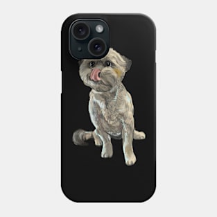 Funny dog drawing Phone Case