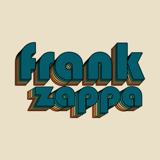 Frank Zappa // Frank Zappa Retro Rainbow Typography Style // 70s T-Shirt