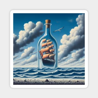 Ship in a bottle Magnet