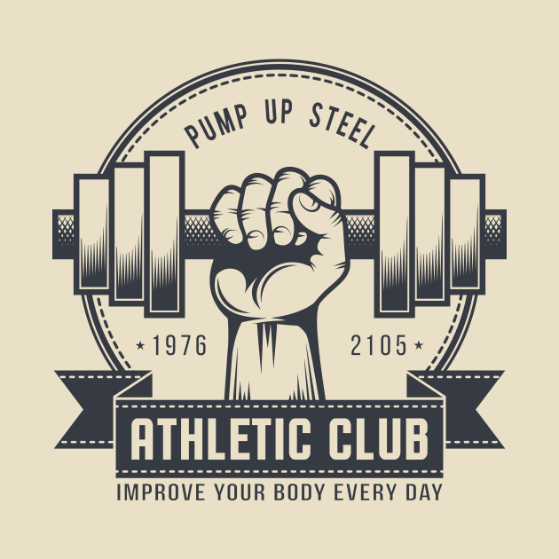 Gym logo in vintage style by Agor2012