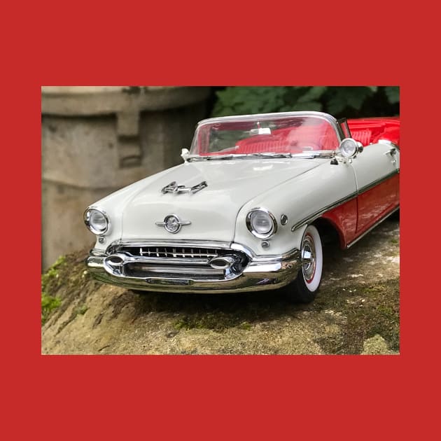 Red & White convertible US car by MrTiggersShop