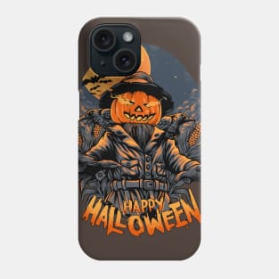 Happy Halloween Smiling Pumpkin ScareCrow Character Phone Case