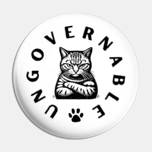 Ungovernable Cat Pin