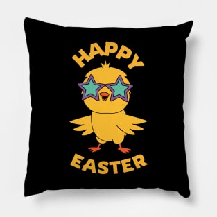 Happy Easter. Colorful and cute chicken design Pillow