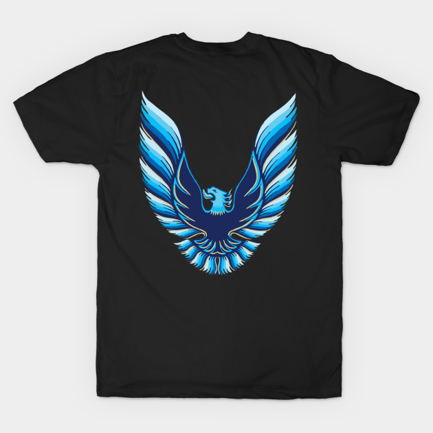 Pontiac Firebird Trans AM Logo (Blue) on back - Trans Am - T-Shirt