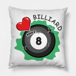 I Love Billiard Pillow