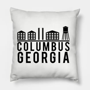 Columbus Georgia Skyline Logo Pillow