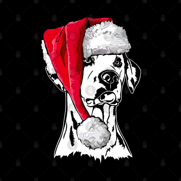 Funny Dalmatian Santa Christmas dog mom by wilsigns