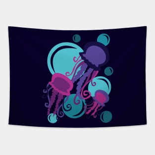 Colorful Jellyfish Tapestry