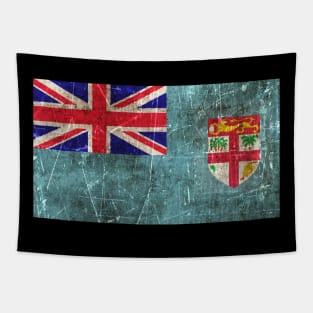 Vintage Aged and Scratched Fiji Flag Tapestry