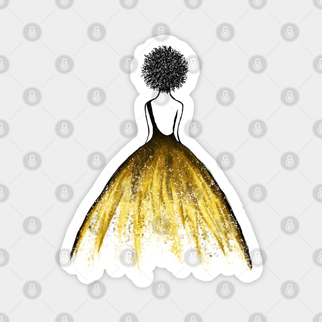 Ballgown Girl Magnet by sparkling-in-silence