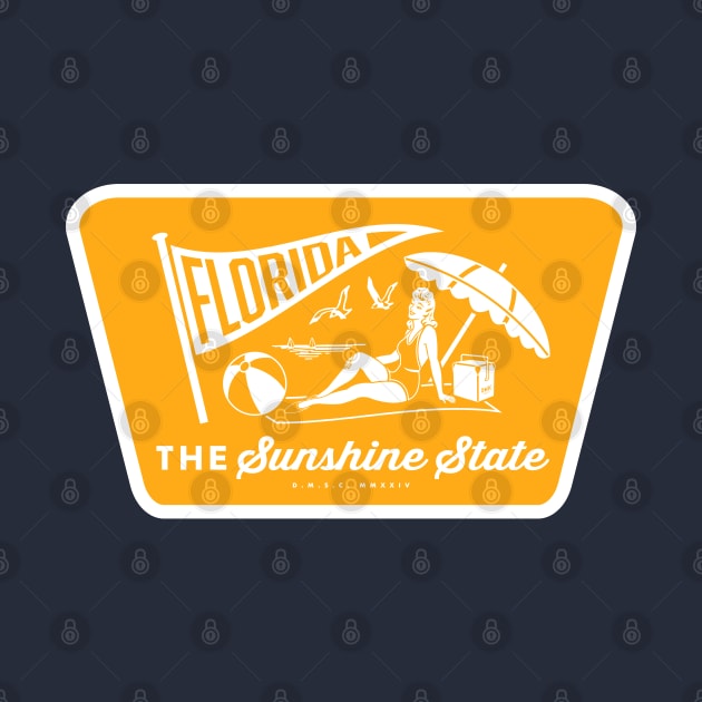 Vintage Florida The Sunshine State Shore Pinup by DMSC