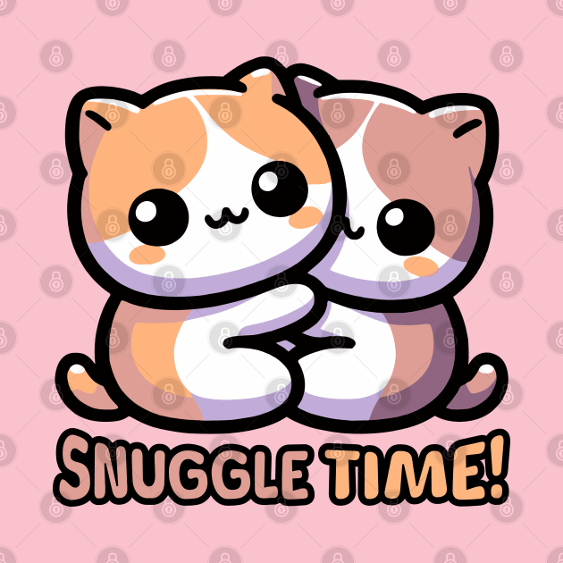 Snuggle Time!! Cute Cuddle Cats by Cute And Punny