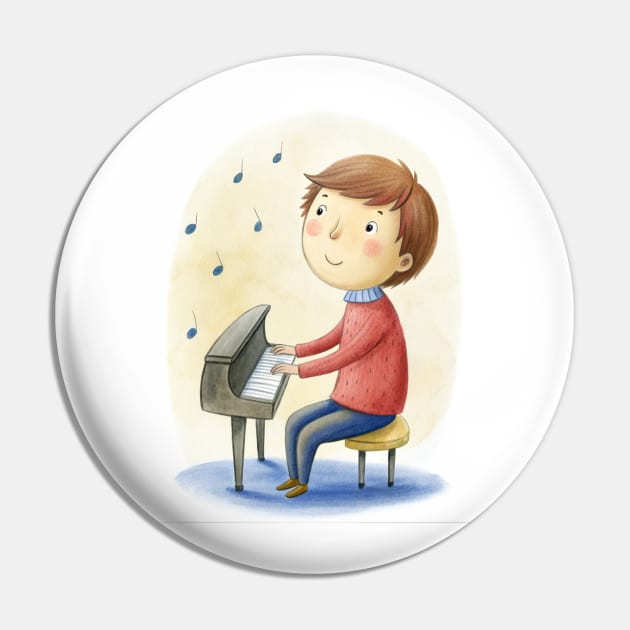 Piano playing cute boy Pin by osmansargin