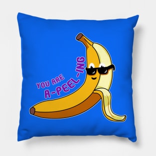 Fun 'You are A-PEEL-ING' Banana Cartoon Design Pillow