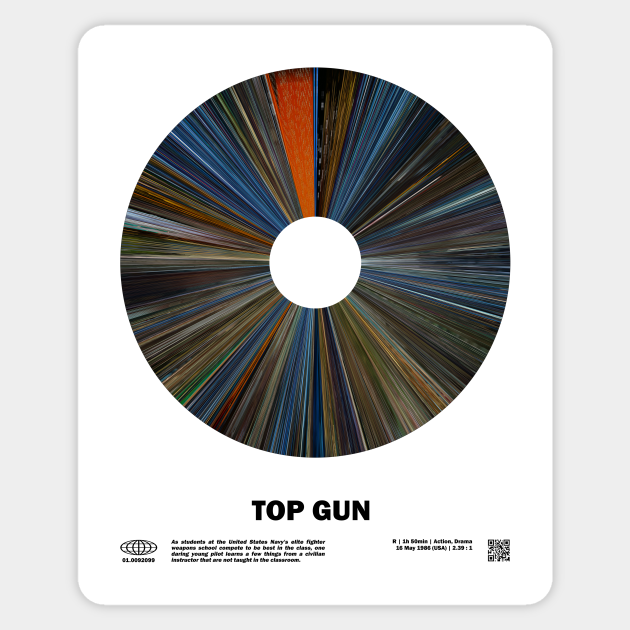minimal_TopGun Warp Barcode - Barcode - Sticker | TeePublic