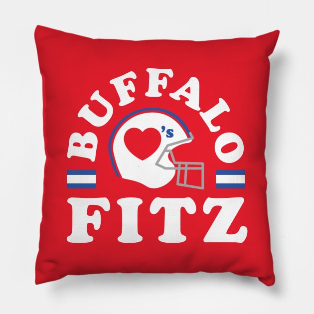 Buffalo Loves Fitz Football Fitzpatrick Pillow by PodDesignShop