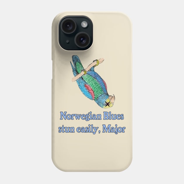 Dead Parrot - Norwegian Blues Stun Easily, Major Phone Case by Naves