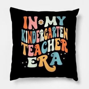 In My Kindergarten Teacher Era Kinder Groovy Pillow