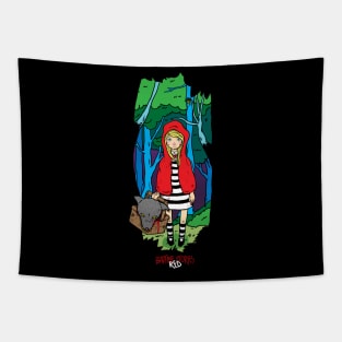 Red Badtime Stories Tapestry