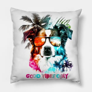 Good Vibes Only, Dog Tropical Style Pillow