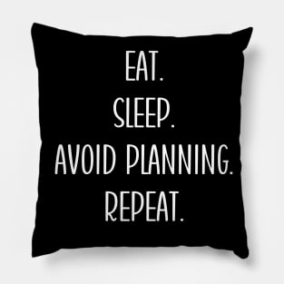 Activity Director Appreciation Gift- Eat. Sleep. Avoid Planning. Repeat. Pillow