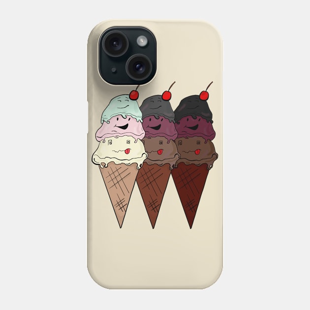 Ice Cream Emotions Phone Case by Danispolez_illustrations