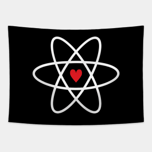 Atomic Symbol w/ Heart Tapestry