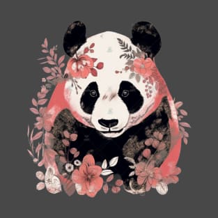 Panda Flowers T-Shirt