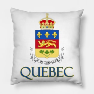 Quebec, Canada - Coat of Arms Design Pillow