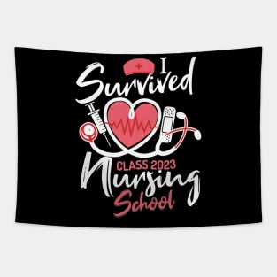 Nursing Graduation I Survived Nursing School Nurse Gift Tapestry