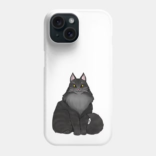 Cat - Maine Coon - Black Phone Case