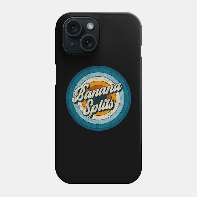 Banana Splits - Retro Circle Vintage Phone Case by Skeletownn