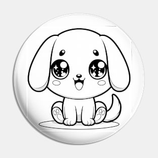 Adorable Puppy With Floppy Ears Pin