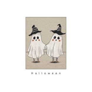 Whimsical Halloween Ghost T-Shirt