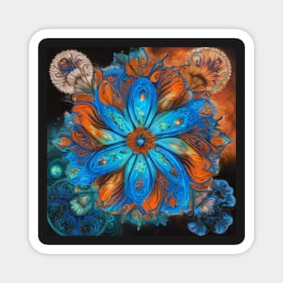 Oceanic Starburst Mandala Magnet