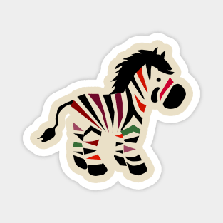 Colorful zebra Magnet