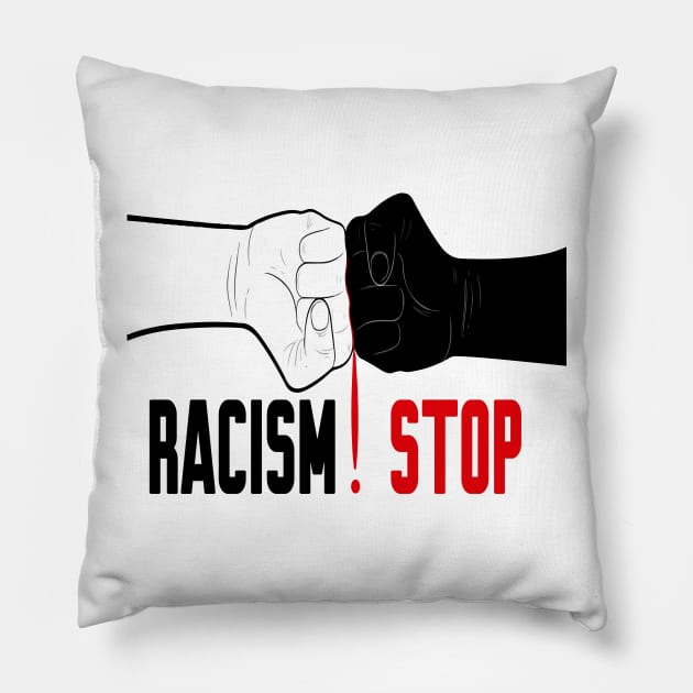 Make racism wrong again Pillow by Work Memes