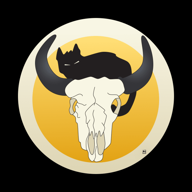 Buffalloskull cat by Poserbone