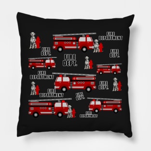 Fun Kids Firefighter Gifts, Firetrucks and Dalmations Pillow