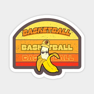 Vintage Retro Funny Basketball Art Design Magnet